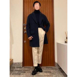 バーニーズニューヨーク(BARNEYS NEW YORK)の※ヒデヒデ様専用　未使用 HEVO チェスターフィールドコート50 ネイビー(チェスターコート)