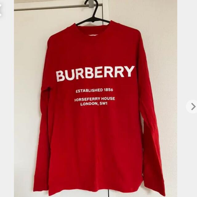 BURBERRY long-sleeve cotton top ブライトレッドのサムネイル