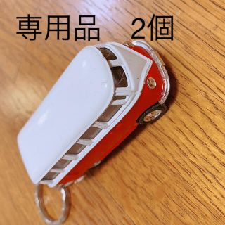 フォルクスワーゲン(Volkswagen)のフォルクスワーゲン　ワゴン赤　ミニカーキーホルダー　中古(ミニカー)