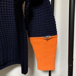 sacai アシンメトリーダブルジップニット 19aw ネイビー