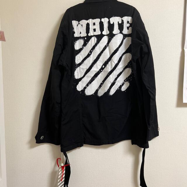 【訳あり】off-white バックバイアスカモフラミリタリージャケット