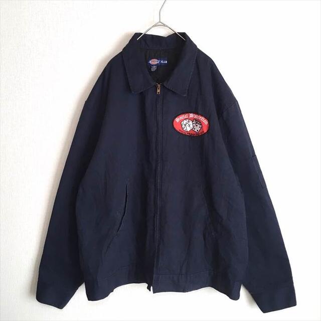 Dickies(ディッキーズ)の90s 古着 ディッキーズ ブルゾン ワークジャケット 企業ロゴ 刺繍 XL メンズのジャケット/アウター(ブルゾン)の商品写真