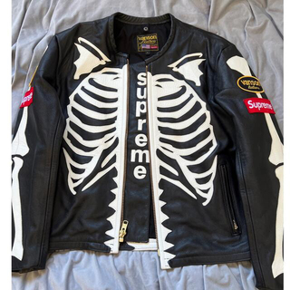 シュプリーム(Supreme)のSupreme vanson Leather Bones Jacket Lサイズ(ライダースジャケット)