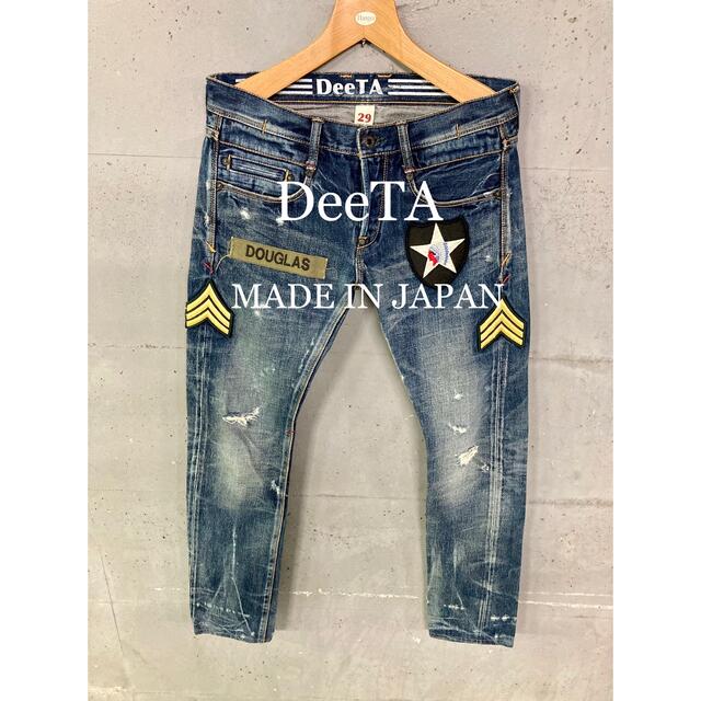 DeeTA クラッシュ加工ワッペンセルビッチデニム!日本製!赤耳! | www