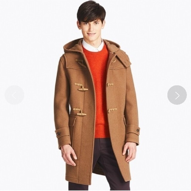 未使用　UNIQLO　ウールブレンドダッフルコート　BROWN　サイズXL