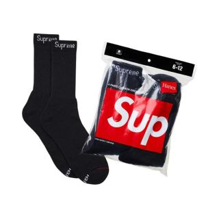 シュプリーム(Supreme)のSupreme Hanes ソックス　黒　ブラック　 BLACK 靴下(その他)