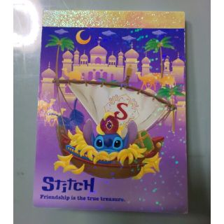 スティッチ(STITCH)のstitch メモ　約7cm×9.5cm×0.5cm(キャラクターグッズ)