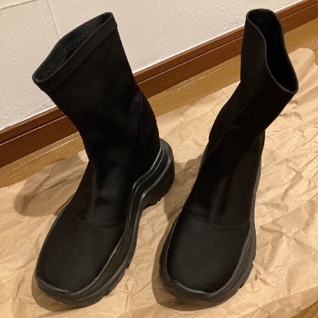 Yellow boots(イエローブーツ)のYELLO TOKYO BLACK DOUBLE SNEAKE レディースの靴/シューズ(ブーツ)の商品写真
