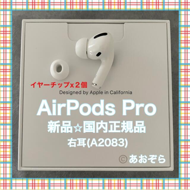 AirPods Pro / 右耳 新品・正規品 イヤーチップ２個ヘッドフォン/イヤフォン