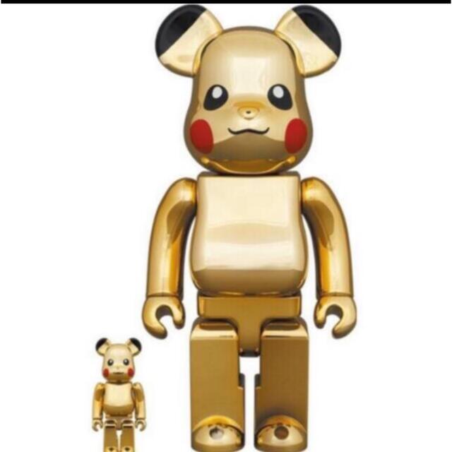 MEDICOM TOY(メディコムトイ)のBE@RBRICK ピカチュウ GOLD CHROME 100/400% エンタメ/ホビーのフィギュア(その他)の商品写真