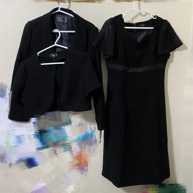 値下げしました【新品・未使用・タグ付き】9号 ブラックフォーマル レディースのフォーマル/ドレス(礼服/喪服)の商品写真