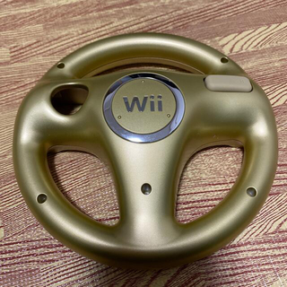 マリオカート Wii ハンドル 金色 ゴールド(その他)
