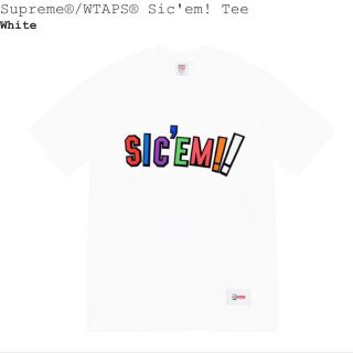 シュプリーム(Supreme)のL Supreme WTAPS Sic'em! Tee White Tシャツ(Tシャツ/カットソー(半袖/袖なし))