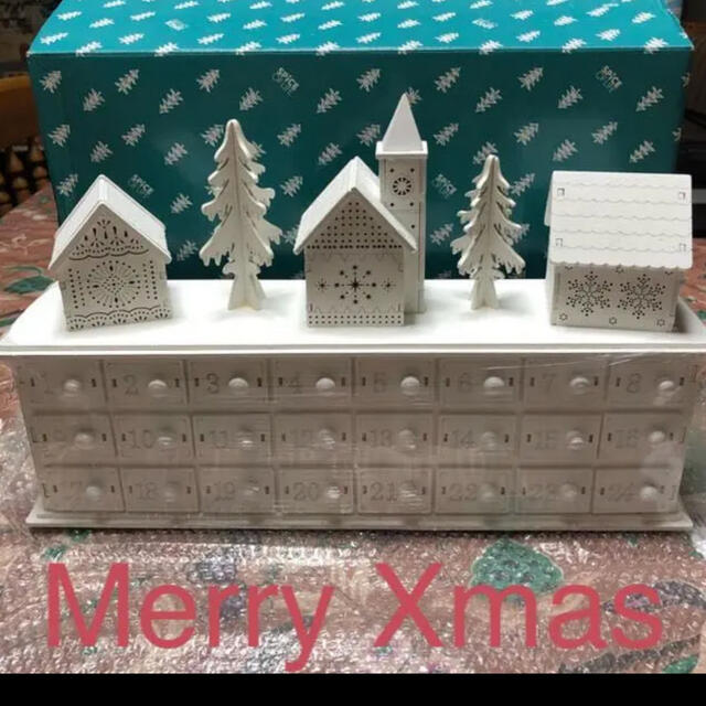 ホワイトクリスマス 木製アドベントカレンダー ホワイトクリスマス 木製アドベントカレンダー