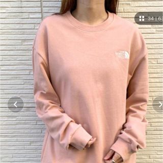 ノースフェイス　レディーススウェット　ホワイト新品　XL～XXL相当 レディース