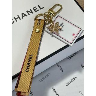 シャネル(CHANEL)のシャネルチャーム・リボン使用　ハンドメイドストラップ⑤(キーホルダー/ストラップ)