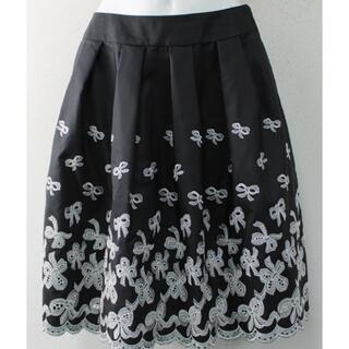 エムズグレイシー　ウールリボン刺繍スカート  40
