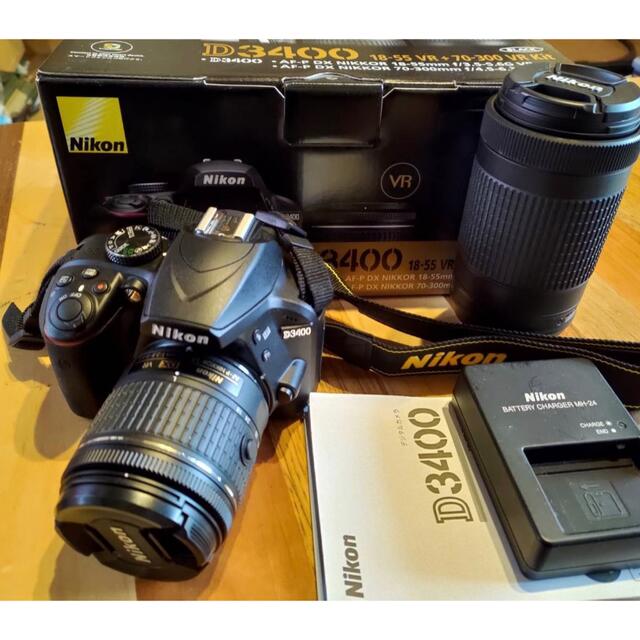 美品 Nikon DXデジタル一眼 D3400 ダブルズームキット