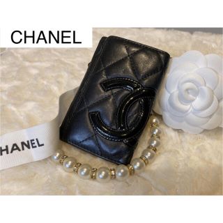 シャネル(CHANEL)の♥CHANEL♥カンボンラインキーケース/ブラック✕ブラック(キーケース)