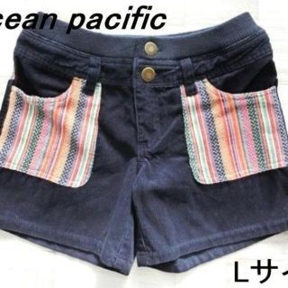 オーシャンパシフィック(OCEAN PACIFIC)の✨未使用タグ付き✨Ocean Pacific ショートパンツ ネイビー Lサイズ(ショートパンツ)