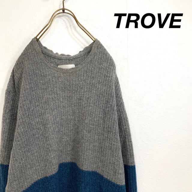 TROVE トローヴ バイカラー  ロングニット ビッグシルエット