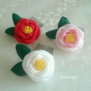 koeji様　オーダー作品　つまみ細工髪飾り(ヘアアクセサリー)