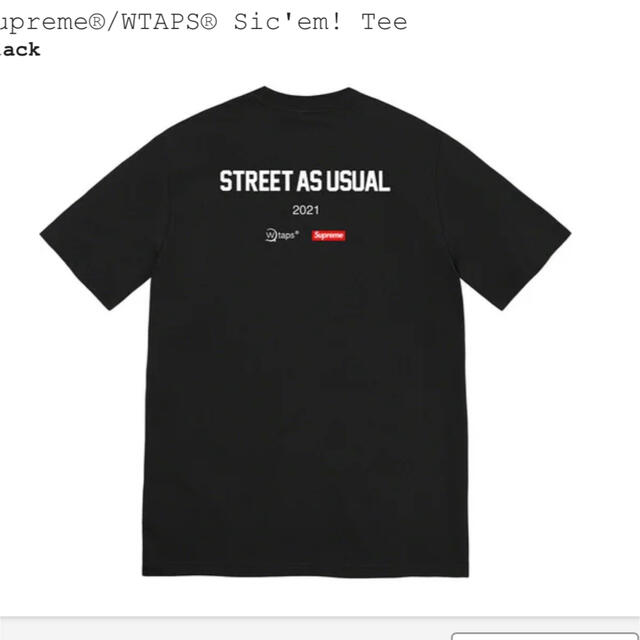 Supreme(シュプリーム)のsupreme wtaps Sic'em！Tee L size メンズのトップス(Tシャツ/カットソー(半袖/袖なし))の商品写真