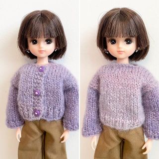 リカちゃん 2way 縄編み アラン カーディガン セーター ブライス