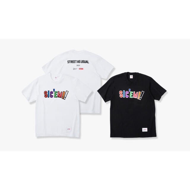 SUPREME WTAPS 21AW Sic'em! Tee Tシャツ 白