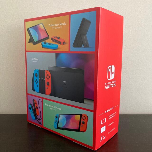 JOY-CON L ネオンブルー  R ネオンレッド  最初の 新型Nintendo Switch