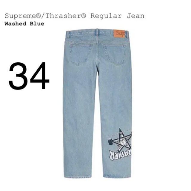 Supreme Thrasher Regular Jean 34 blue 大特価!! 15198円 www