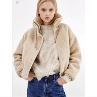 ザラ(ZARA)の★えびぞう様専用★【ZARA 】クロップド丈ボア生地ジャケット（L)(その他)