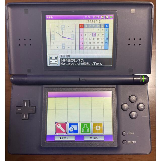 ニンテンドーDS(ニンテンドーDS)のニンテンドー DS lite ライト 本体 ゲームボーイ エナメルネイビー エンタメ/ホビーのゲームソフト/ゲーム機本体(携帯用ゲーム機本体)の商品写真