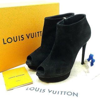 ルイヴィトン(LOUIS VUITTON)の美品 ルイヴィトン パンプス ブーティ スエード  伊製 01-21103169(ブーティ)