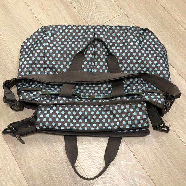 LeSportsac(レスポートサック)のレスポ　マザーズバッグ　ブラウンにミントグリーン　ドット柄 キッズ/ベビー/マタニティのマタニティ(マザーズバッグ)の商品写真