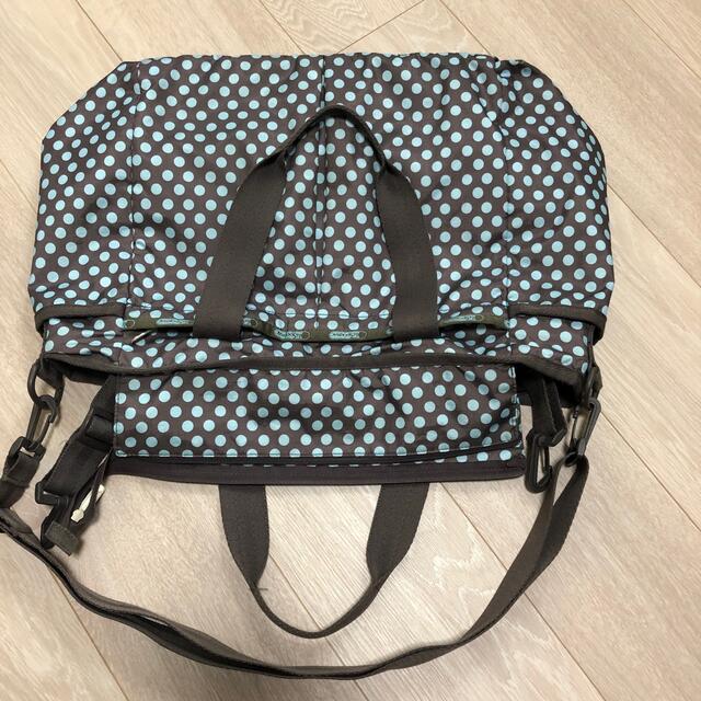 LeSportsac(レスポートサック)のレスポ　マザーズバッグ　ブラウンにミントグリーン　ドット柄 キッズ/ベビー/マタニティのマタニティ(マザーズバッグ)の商品写真