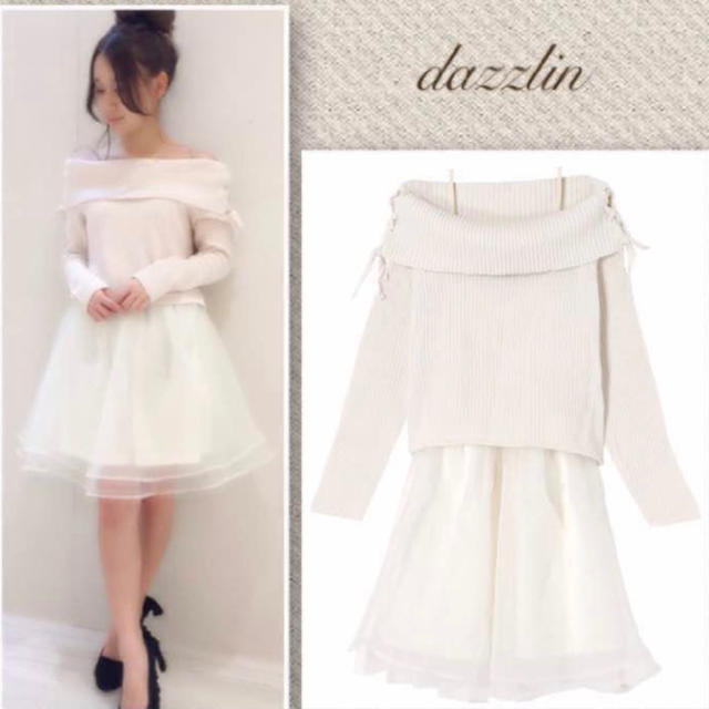 dazzlin(ダズリン)の新品タグ付き dazzlin オフショル ワンピース レディースのワンピース(ひざ丈ワンピース)の商品写真