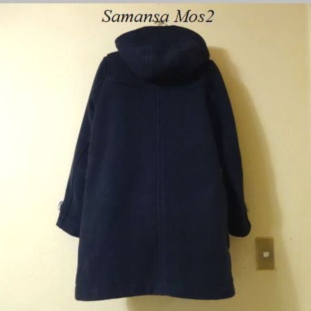 SM2(サマンサモスモス)のSamansa Mos2サマンサモスモス♡コーデュロイ風ネイビーダッフルコート レディースのジャケット/アウター(ダッフルコート)の商品写真