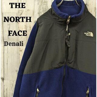 ザノースフェイス(THE NORTH FACE)の美品US規格ノースフェイスデナリジャケット刺繍ロゴブラック黒ブルー青(ブルゾン)