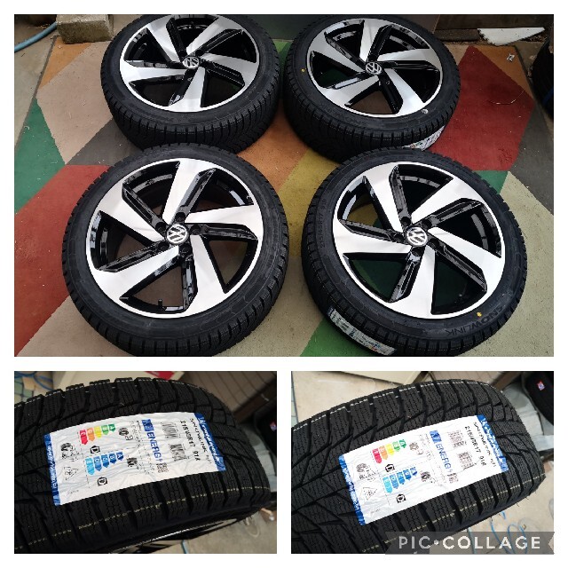 新品4本セット スタッドレスタイヤ ホイールセット 215/45R17 SNOWの