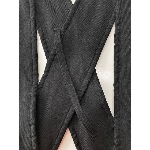 BLACK COMME des GARCONS(ブラックコムデギャルソン)のAD2014 15ss BLACK ポリ縮 後染め 吊りサスペンダーパンツ メンズのパンツ(サロペット/オーバーオール)の商品写真