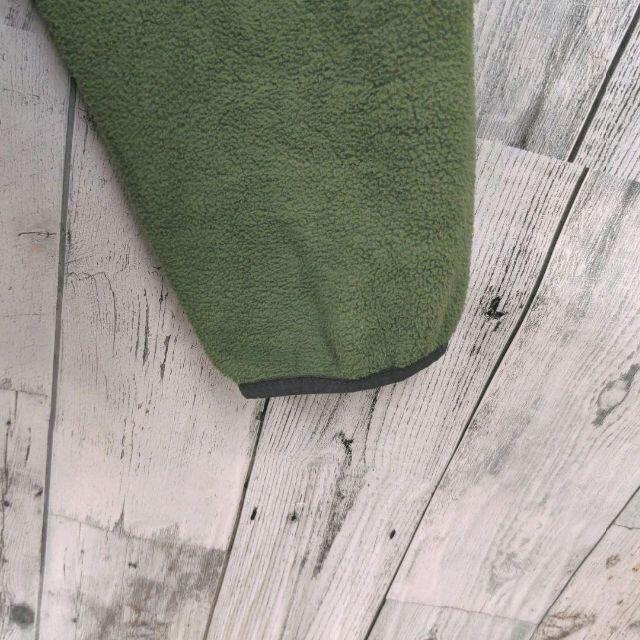 美品US規格ノースフェイスデナリジャケットパーカーグリーン緑アースカラー刺繍ロゴ