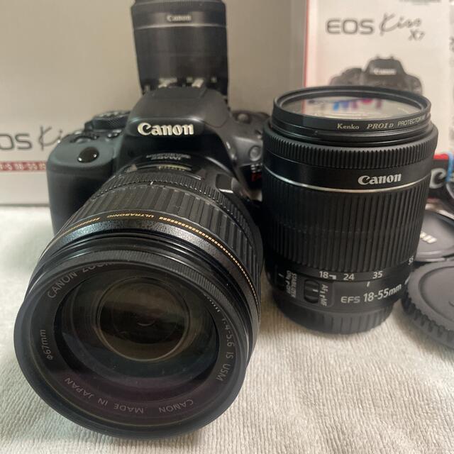 カメラCanon Eos KissX7レンズキット＋ウルトラソニック17-85