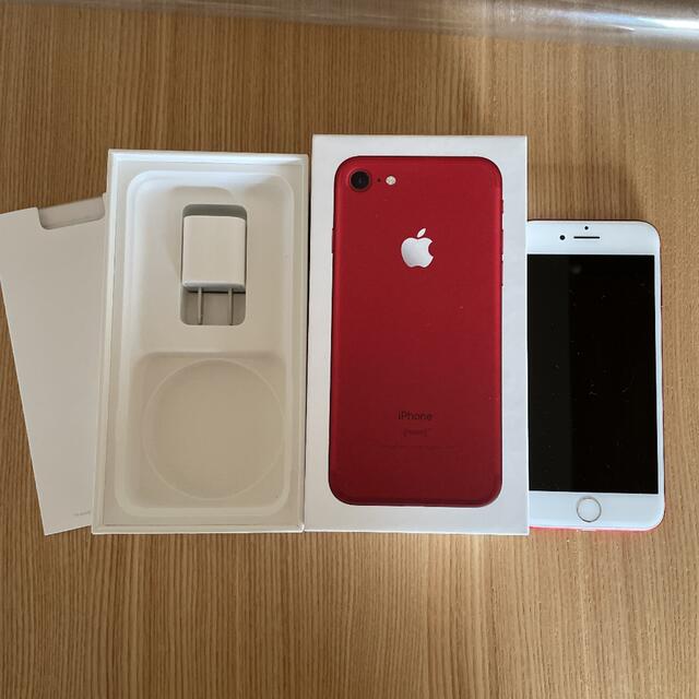 iPhone(アイフォーン)のiPhone 7 Red 128 GB SIMフリー スマホ/家電/カメラのスマートフォン/携帯電話(スマートフォン本体)の商品写真