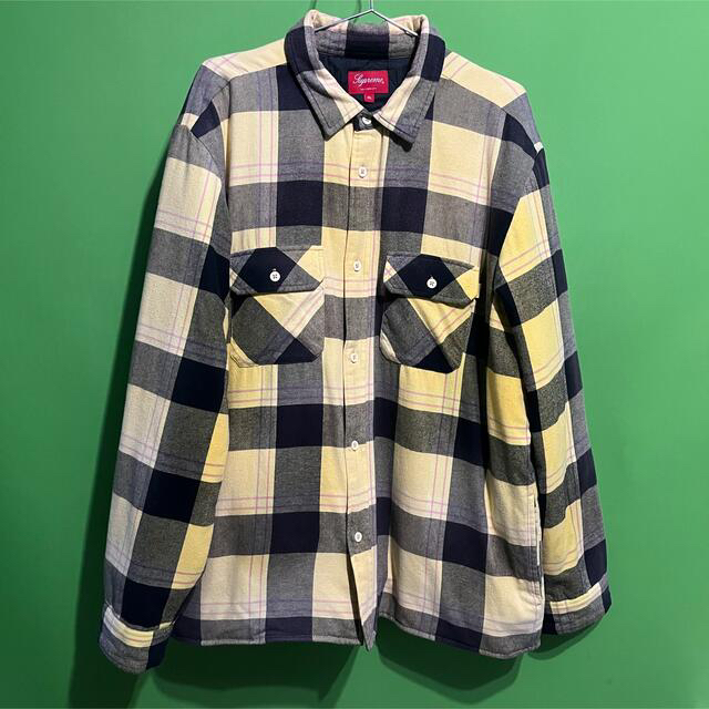 Supreme Quilted Flannel Shirt シュプリーム XL