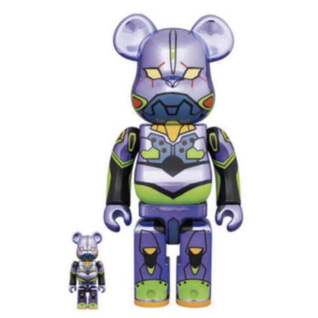 BE@RBRICK エヴァンゲリオン初号機CHROME Ver.100％400％