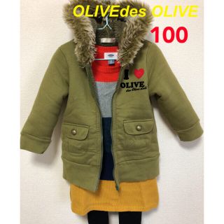 オリーブデオリーブ(OLIVEdesOLIVE)のコート 100 女の子 オリーブデオリーブ  ボアコート アウター  美品(コート)