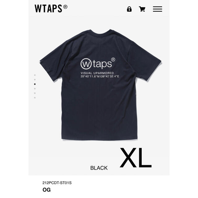 XL WTAPS スポット シルクスクリーンTシャツ 黒