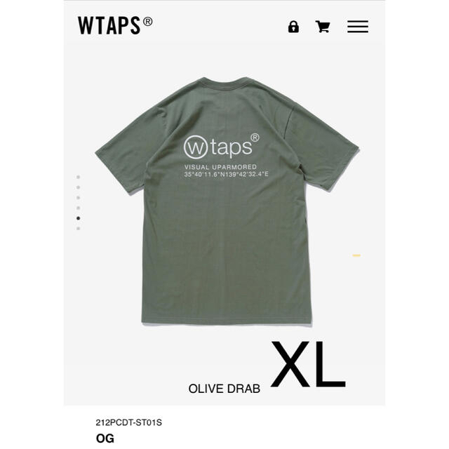 XL WTAPS スポット シルクスクリーンTシャツ OD