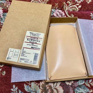 ムジルシリョウヒン(MUJI (無印良品))の新品 MUJI 無印良品／イタリア産ヌメ革 サコッシュ 生成り 箱付き 本革(ショルダーバッグ)